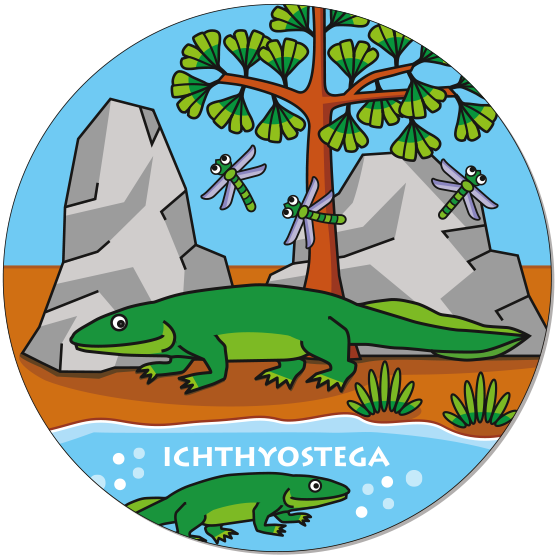 Runde Legekarte Ichthyostega