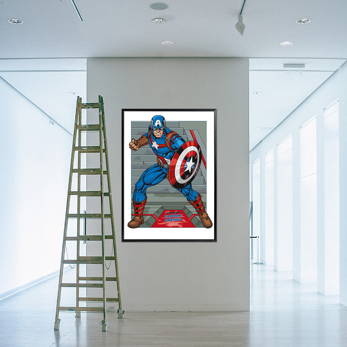 Poster Captain America im Rahmen