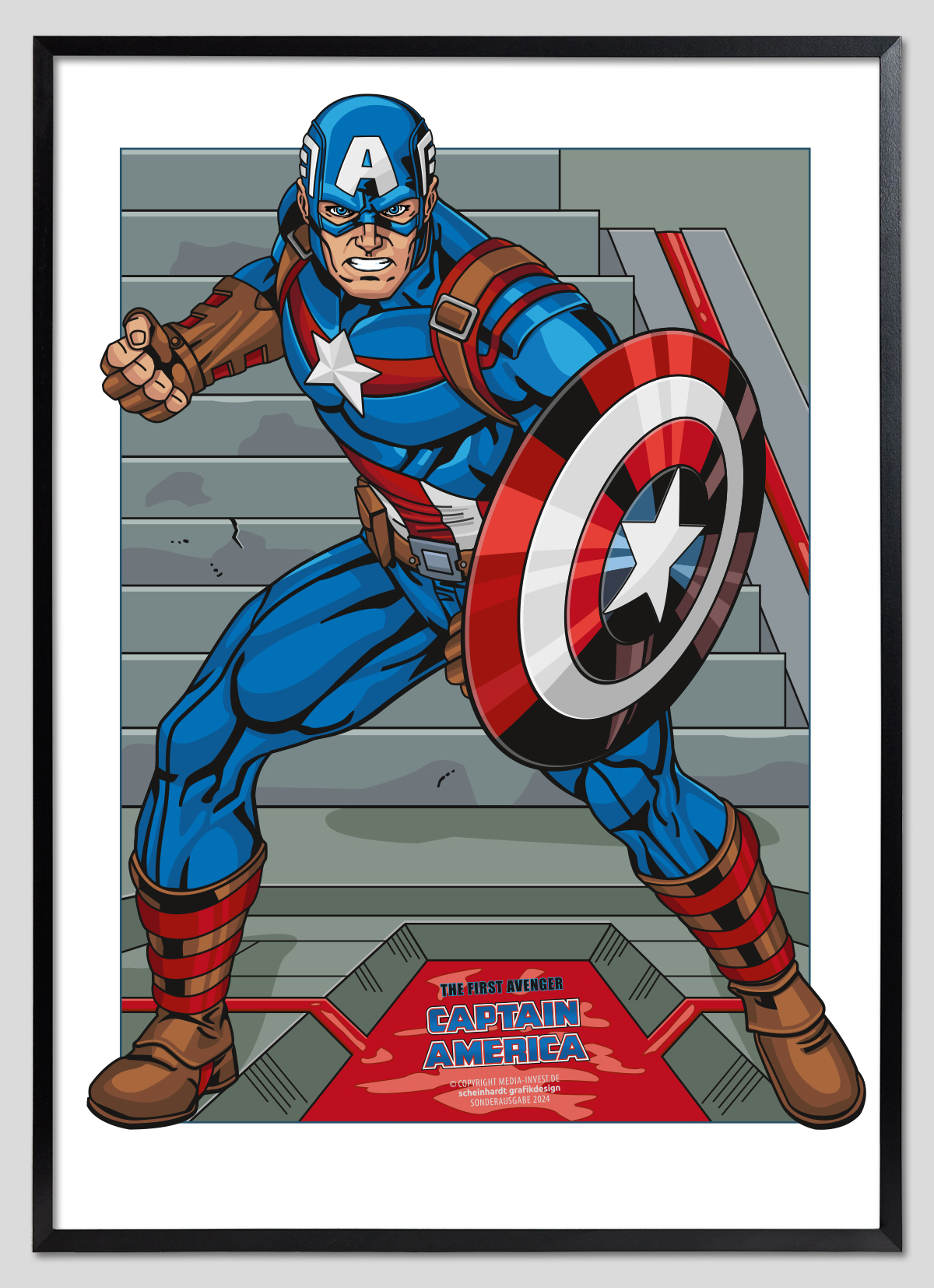 Captain America im Rahmen