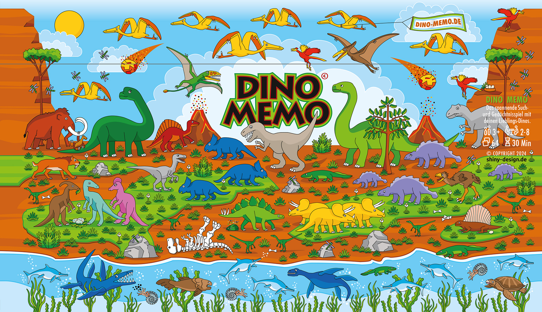 Dino Memo Gesamtansicht Verpackung
