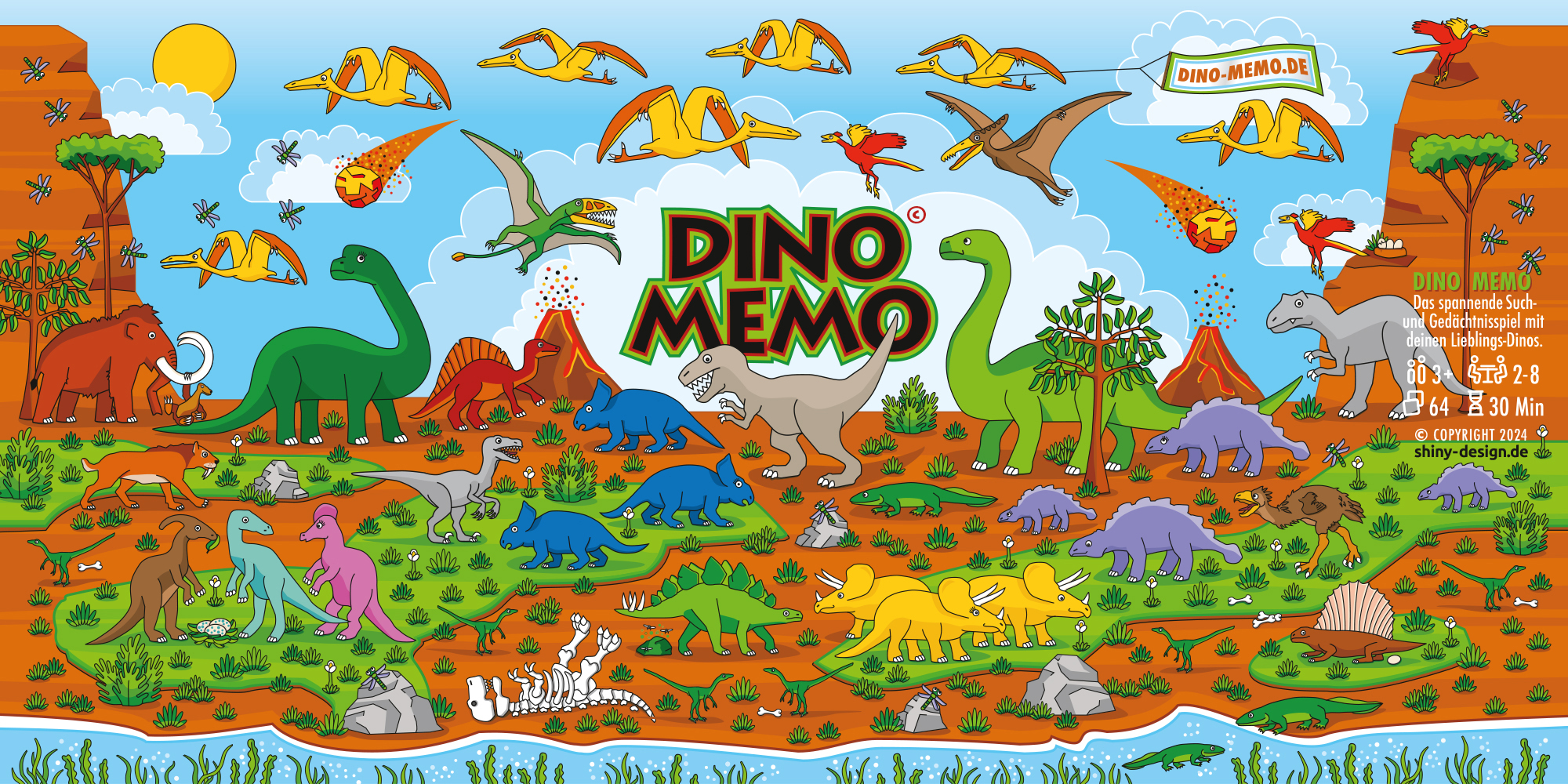 Dino Memo Spielanleitung Rückseite