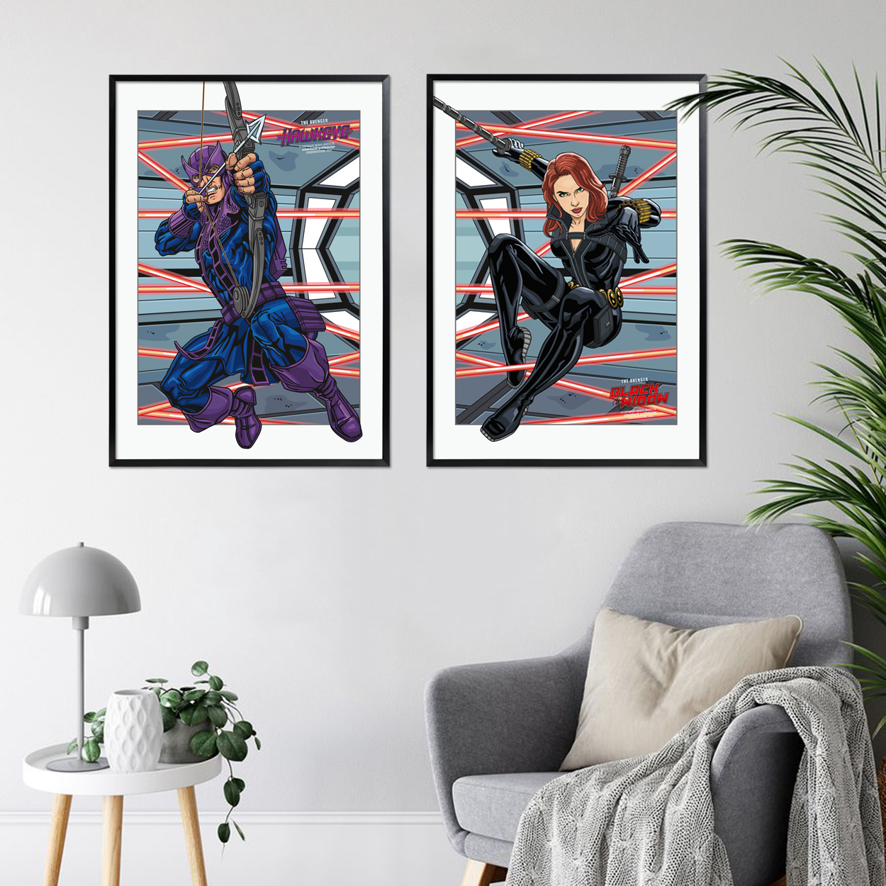 Poster Hawkeye und Black Widow