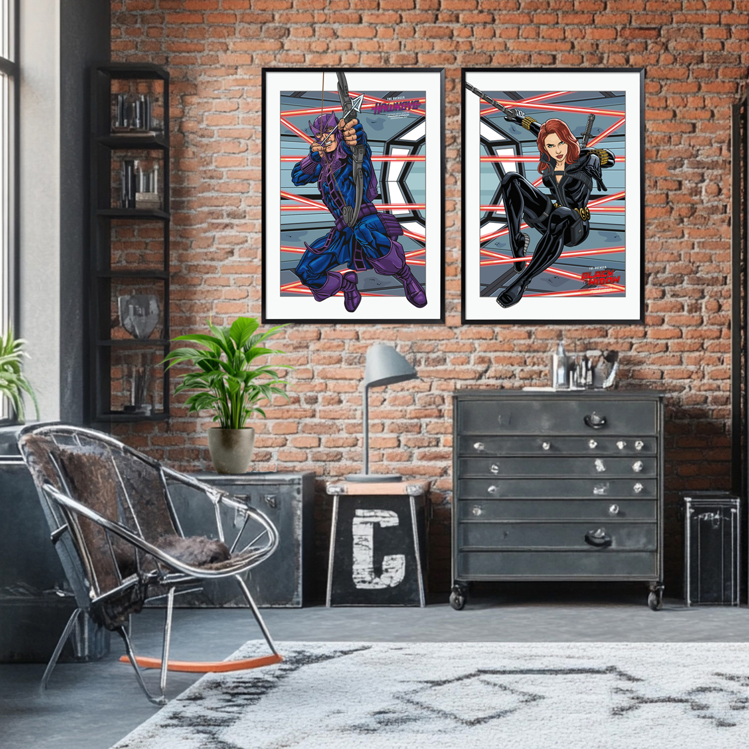 Poster Hawkeye und Black Widow