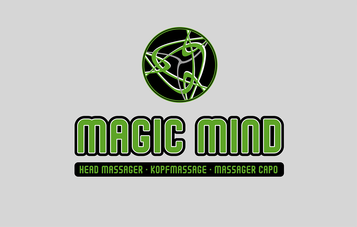 Logo Magic Mind - In einem Kreis angeordnete Andeutung von Synapsen eines Gehirns.