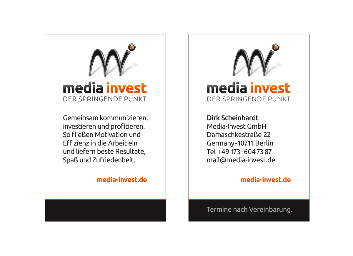 Visitenkarte media Invest