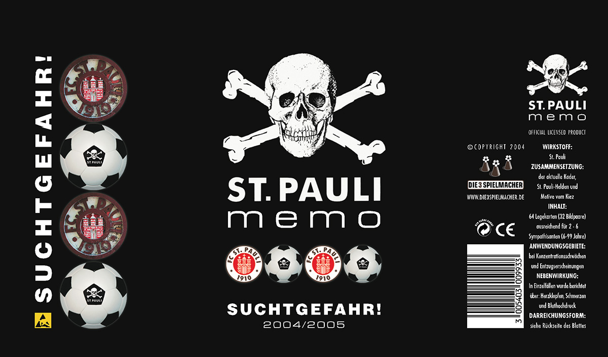St. Pauli Memory Einlegeblatt Vorderseite