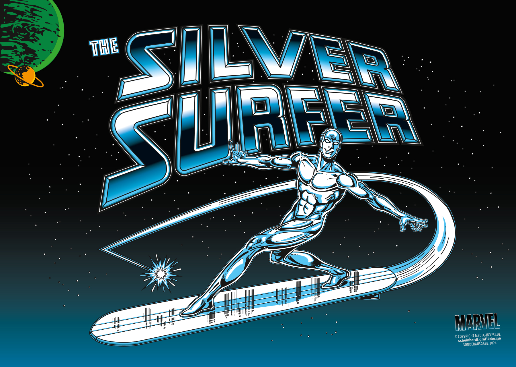 Silversurfer Weltall im Rahmen
