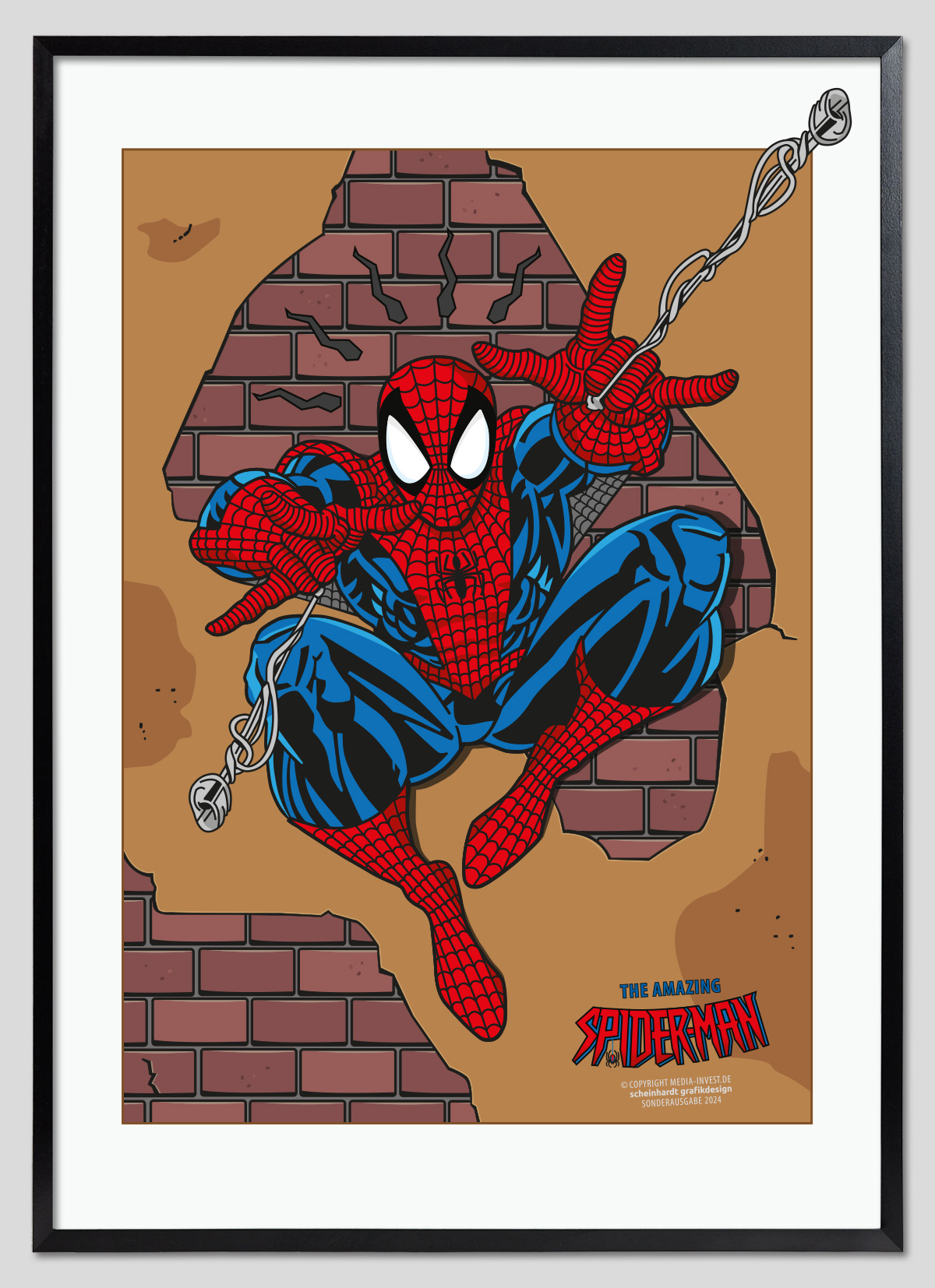 Spiderman im Rahmen